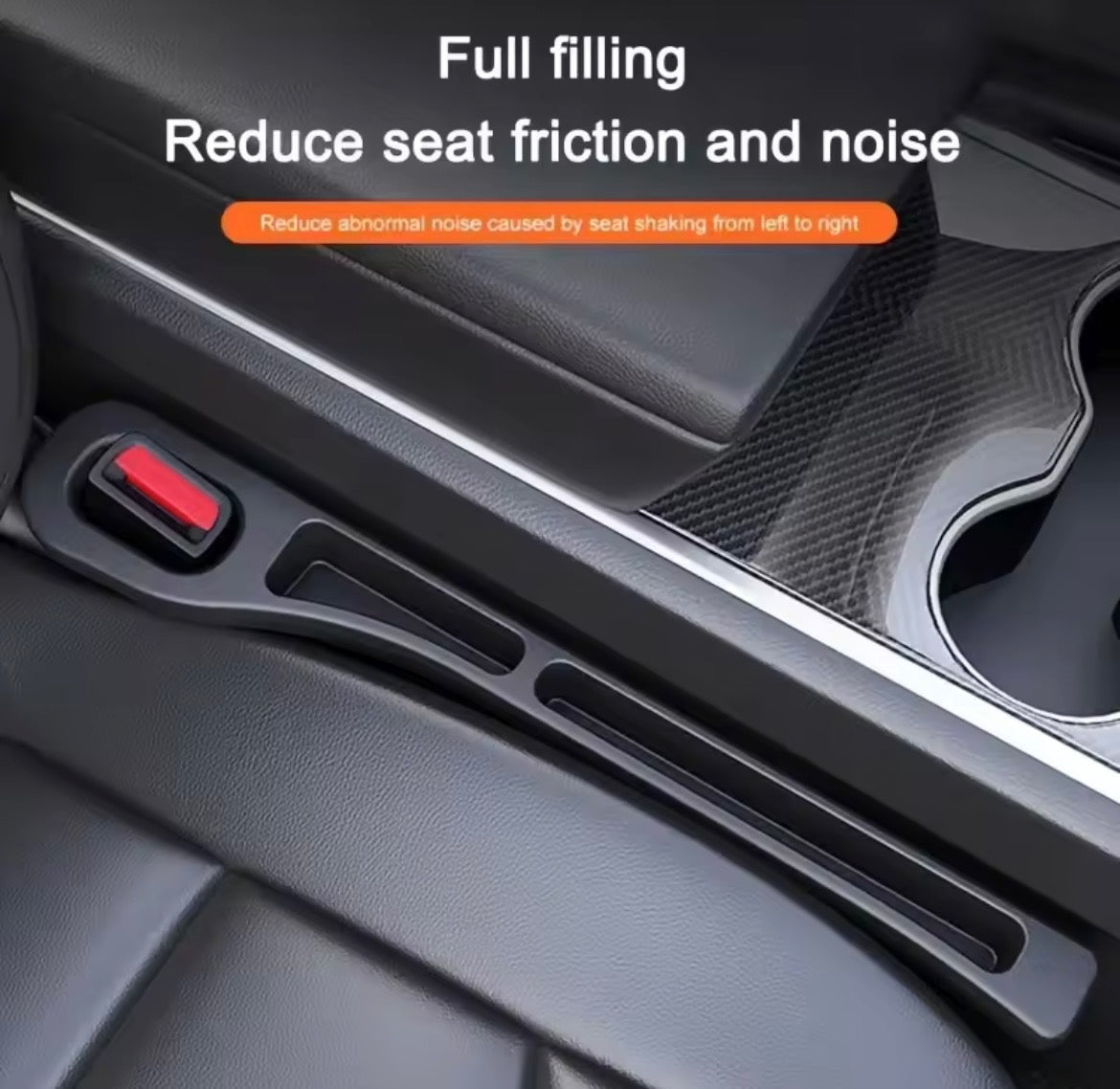 2pcs Pair Universal Car Seat Gap Plug Strip Side Stream Car Gap Filler W/ Built In Storage Organizer