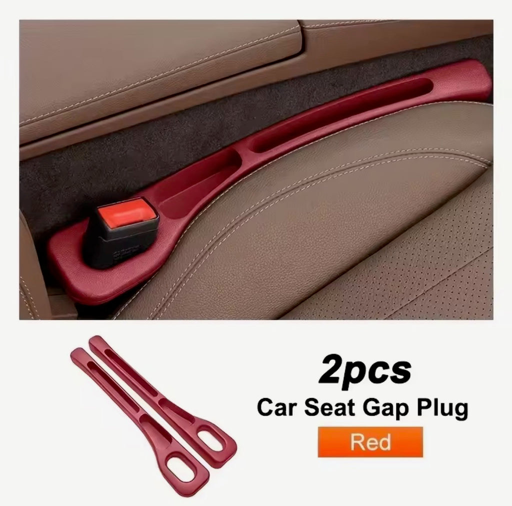 2pcs Pair Universal Car Seat Gap Plug Strip Side Stream Car Gap Filler W/ Built In Storage Organizer