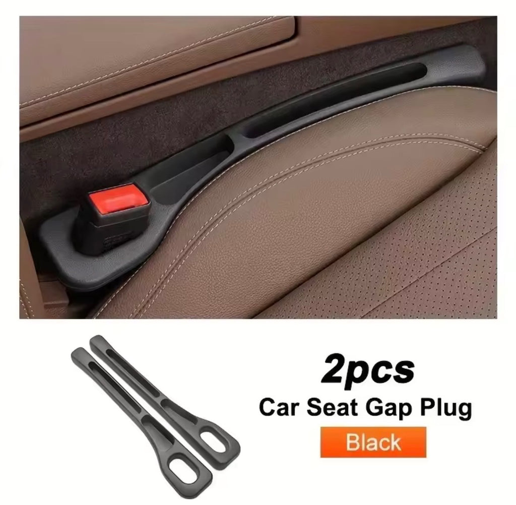 2pcs Pair Universal Car Seat Gap Plug Strip Side Stream Car Gap Filler W/ Built In Storage Organizer