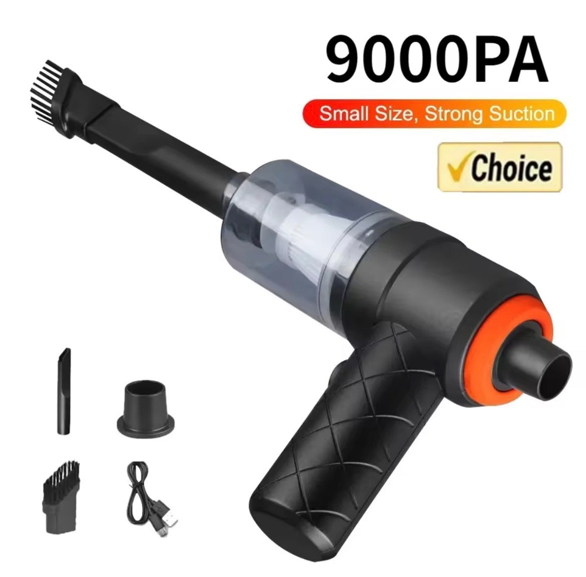 Wireless Car Vacuum 120W with Brush & Blower