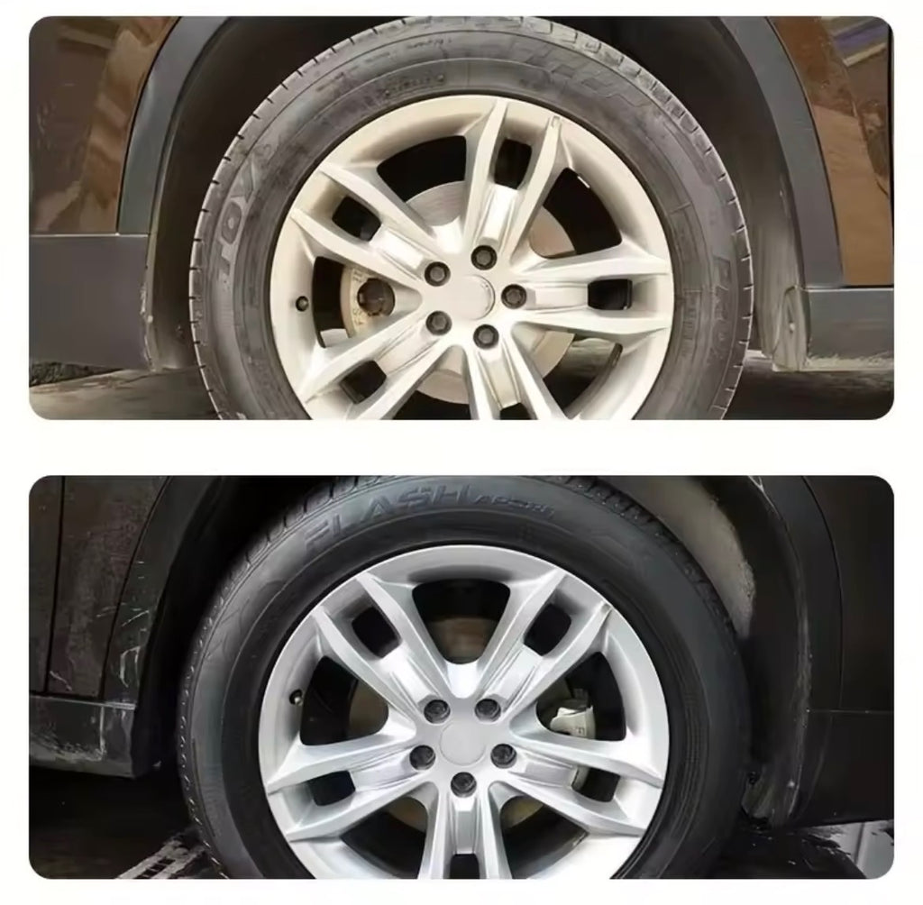 KJM Black Shiny Tire Wax – Durable Long-Lasting Tire Protection, Crack Prevention & Whitening for All Tires