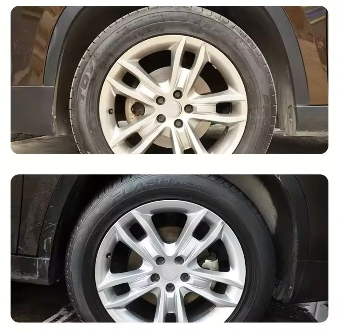 KJM Black Shiny Tire Wax – Durable Long-Lasting Tire Protection, Crack Prevention & Whitening for All Tires