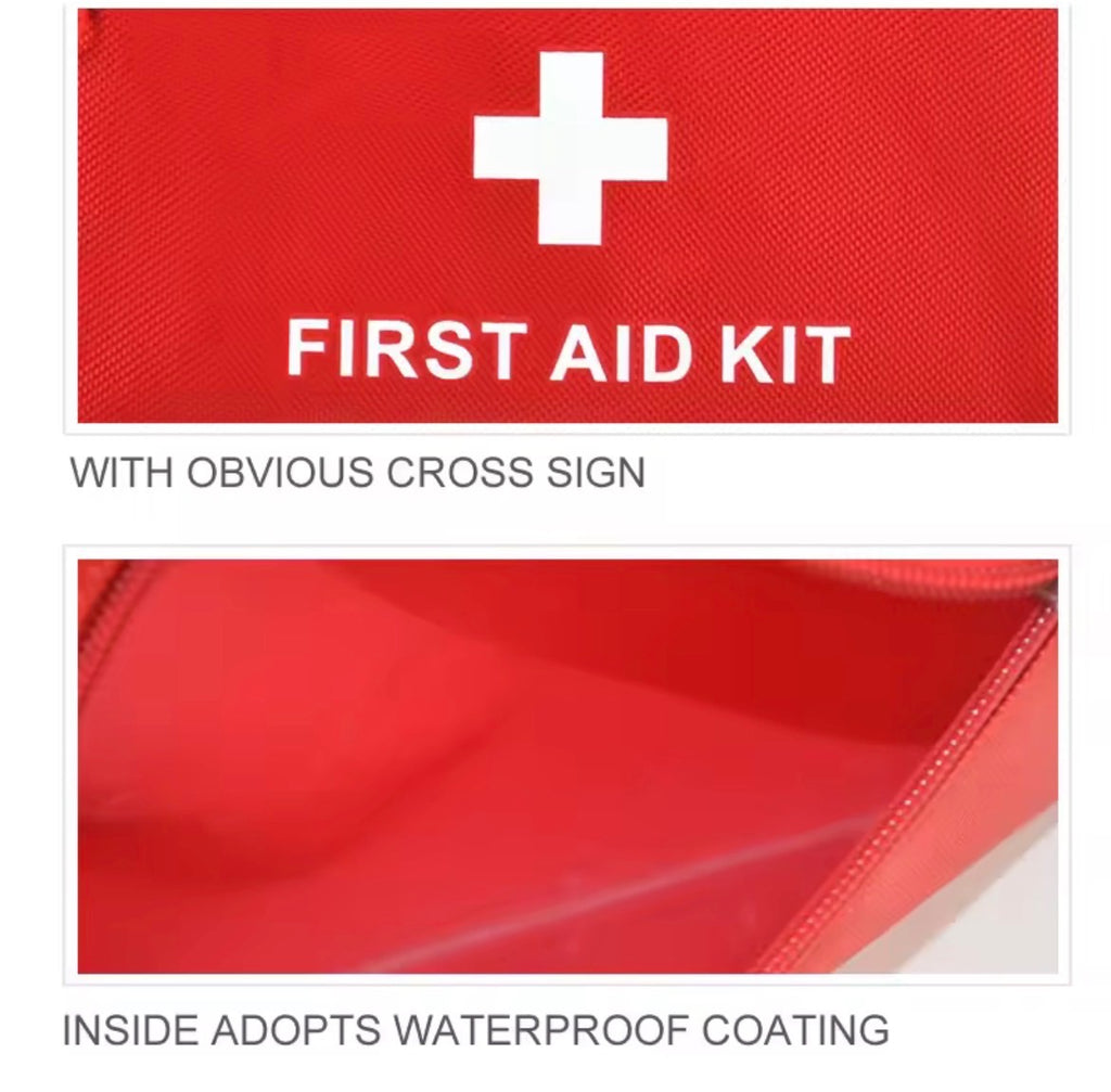 50pcs Portable First Aid Kit – Red Emergency Kit for Car, Home, Family, Travel & Outdoor Medical Treatment